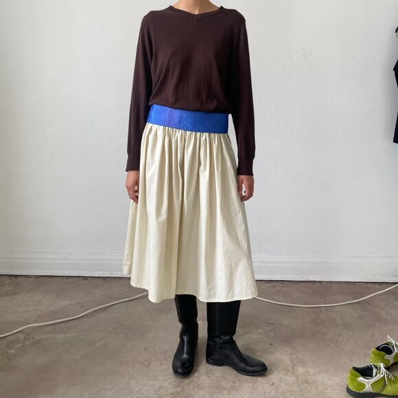 Brooke Callahan — Tie Skirt, color: Rice size: 1 - Picture 2 of 9